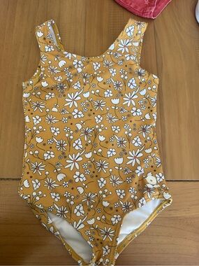 Kids Floral Yellow Dance Leotard
